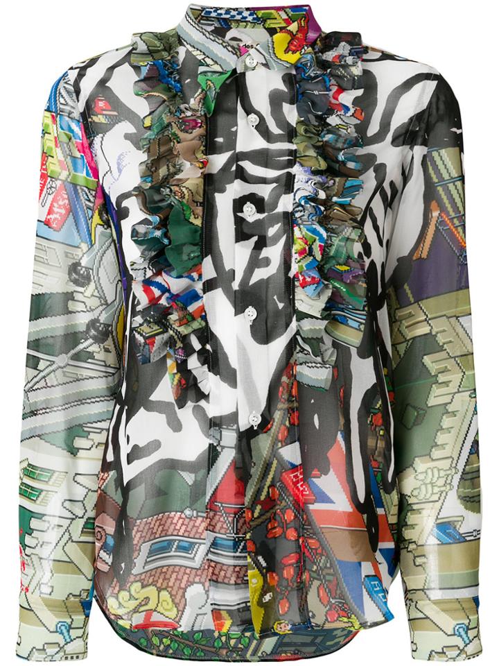 Comme Des Garçons Video Game Print Shirt - Multicolour