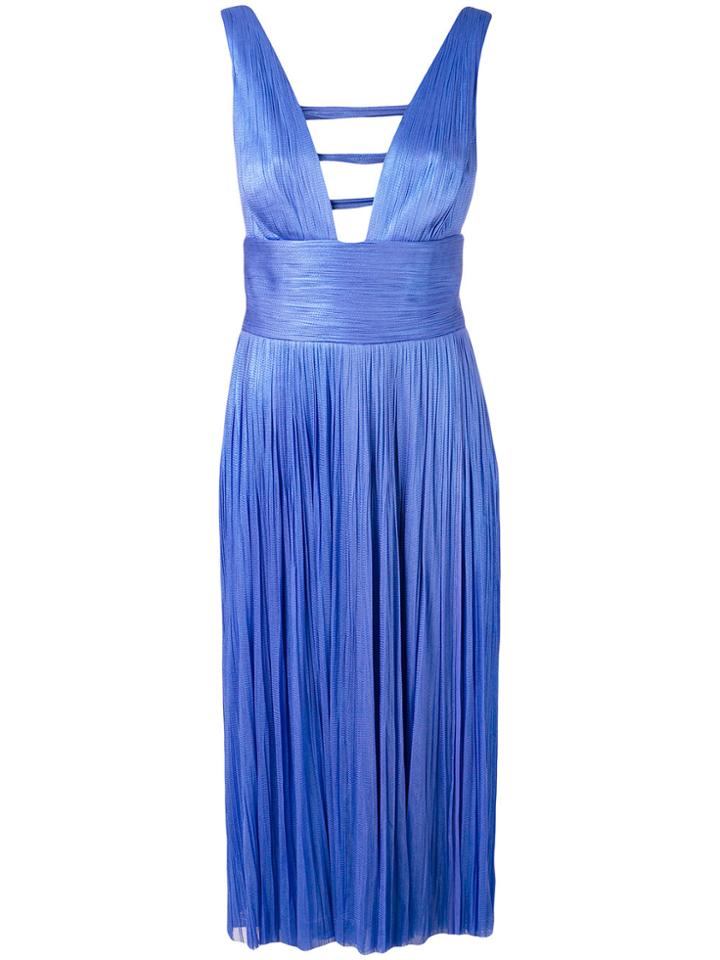 Maria Lucia Hohan Plunge Cocktail Dress - Blue