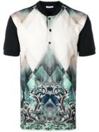 Versace Collection Printed Polo Shirt - Black