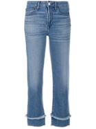 3x1 Cropped Frayed Detail Jeans - Blue