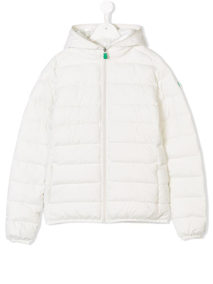 Save The Duck Kids Zipped Padded Jacket - White