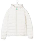 Save The Duck Kids Zipped Padded Jacket - White