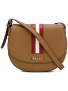 Bally - Striped Trim Cross Body Bag - Women - Leather - One Size, Brown, Leather