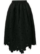 Simone Rocha Floral Padded Skirt - Black