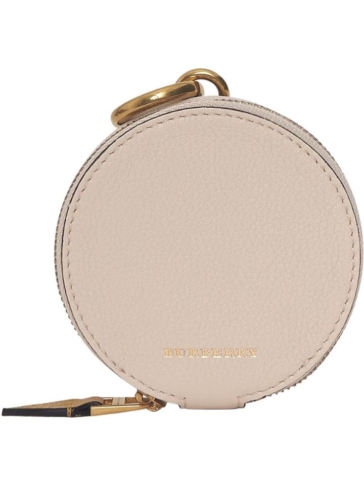 Burberry Small Round Leather Coin Case - Grey