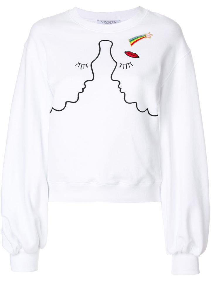 Vivetta Silhouette Embroidered Sweatshirt - White