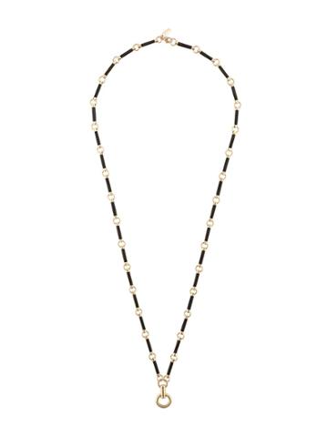 Foundrae 18kt Yellow Gold Onyx Element Link Chain Necklace
