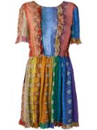 Just Cavalli Patterned Pleat Dress, Women's, Size: 40, Viscose