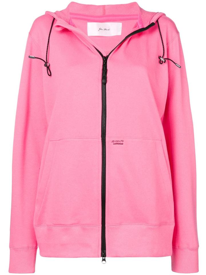 Julien David Zip-front Hoodie - Pink & Purple