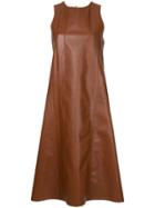 Ribeyron Leather A-line Dress - Brown