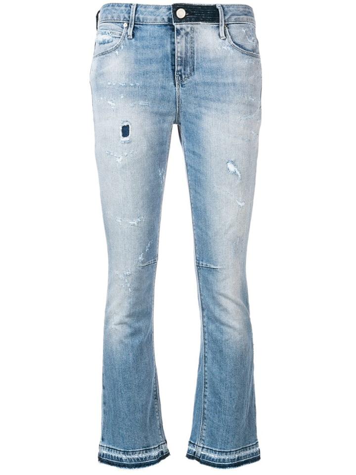 Rta Low Rise Flare Cropped Jeans - Blue