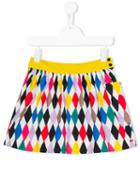 Rykiel Enfant Harlequinn Print Skirt, Girl's, Size: 10 Yrs, Yellow/orange