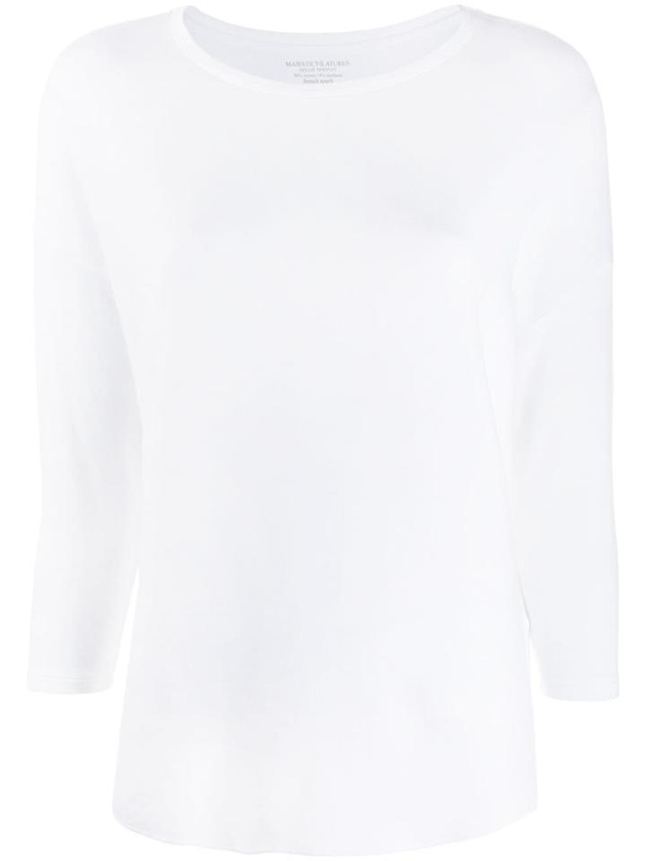 Majestic Filatures Boat Neck Sweatshirt - White