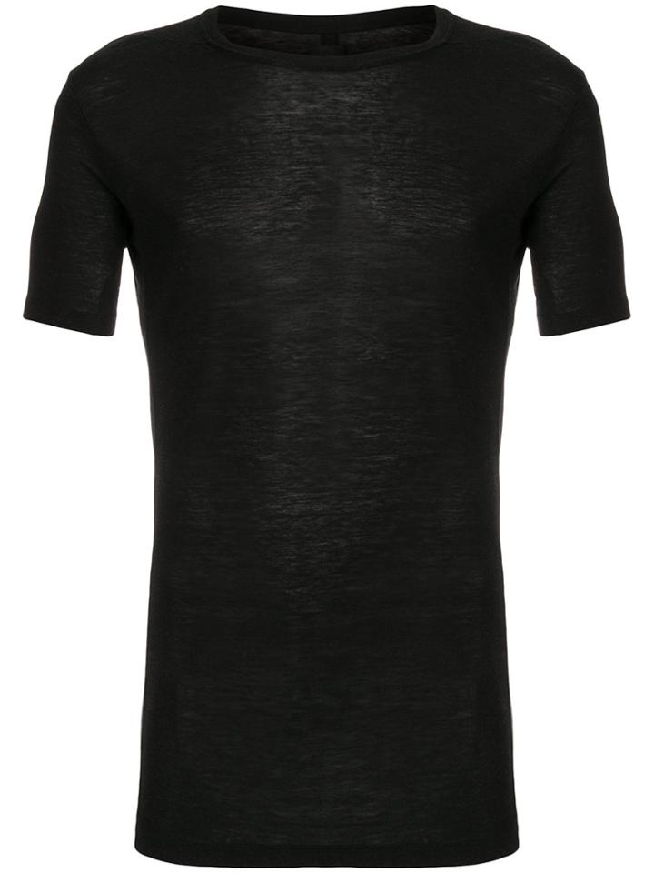 Thom Krom Sheer Short Sleeved T-shirt - Black