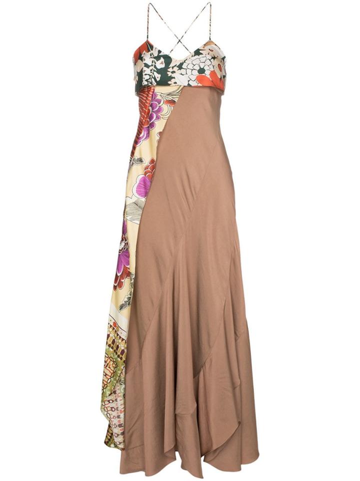 Chloé Scarf Detail Silk Dress - Neutrals