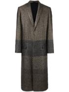 Haider Ackermann Mixed Chevron Pattern Coat