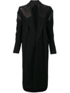 Yohji Yamamoto Oversized Shoulder Pads Coat, Women's, Size: 2, Black, Deer Skin/wool
