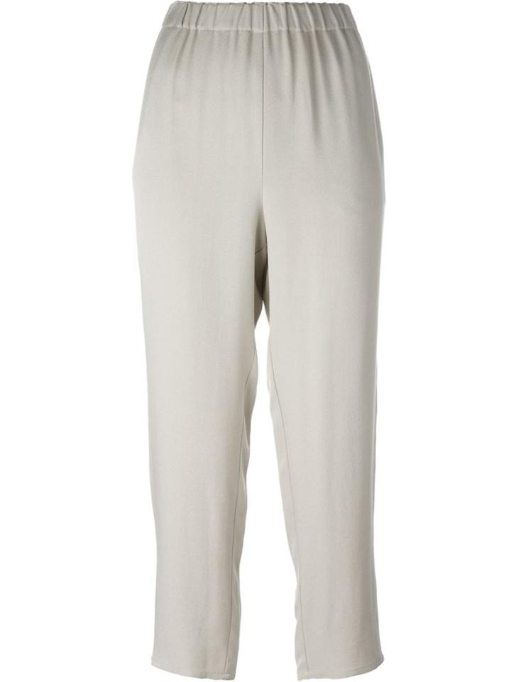 Dusan Cropped Trousers, Women's, Size: Small, Nude/neutrals, Silk/cotton