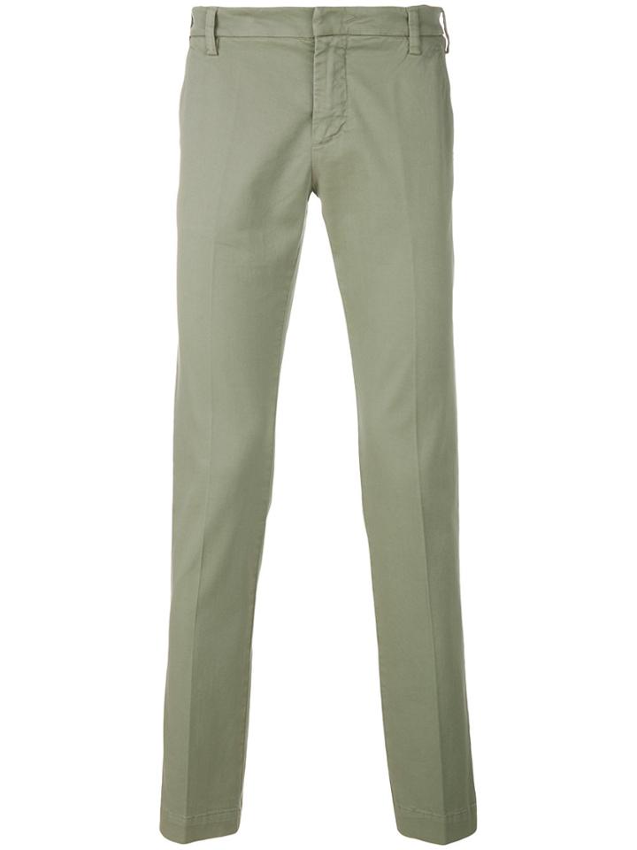 Entre Amis Classic Fitted Chinos - Green