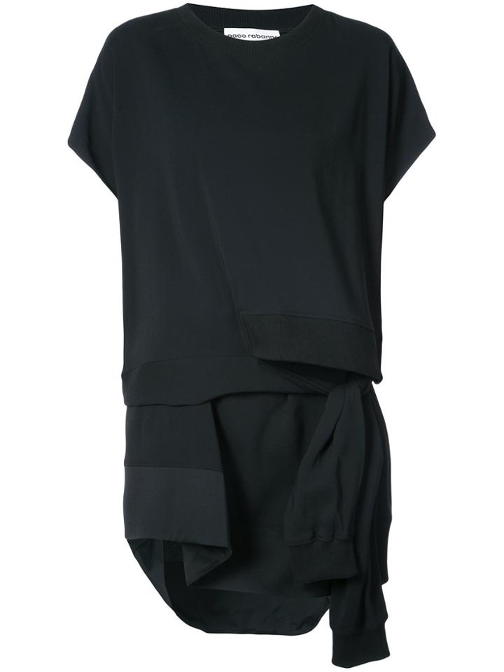 Paco Rabanne Asymmetric Sweater Dress - Black