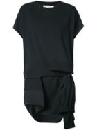 Paco Rabanne Asymmetric Sweater Dress - Black
