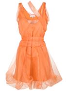 Gloria Coelho Sheer Panels Dress - Yellow & Orange