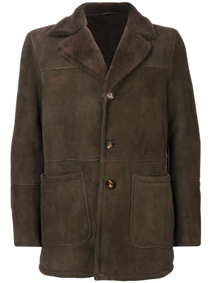Eleventy Classic Fitted Coat - Brown