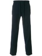 Laneus Embroidered Stripe Panel Track Pants - Blue
