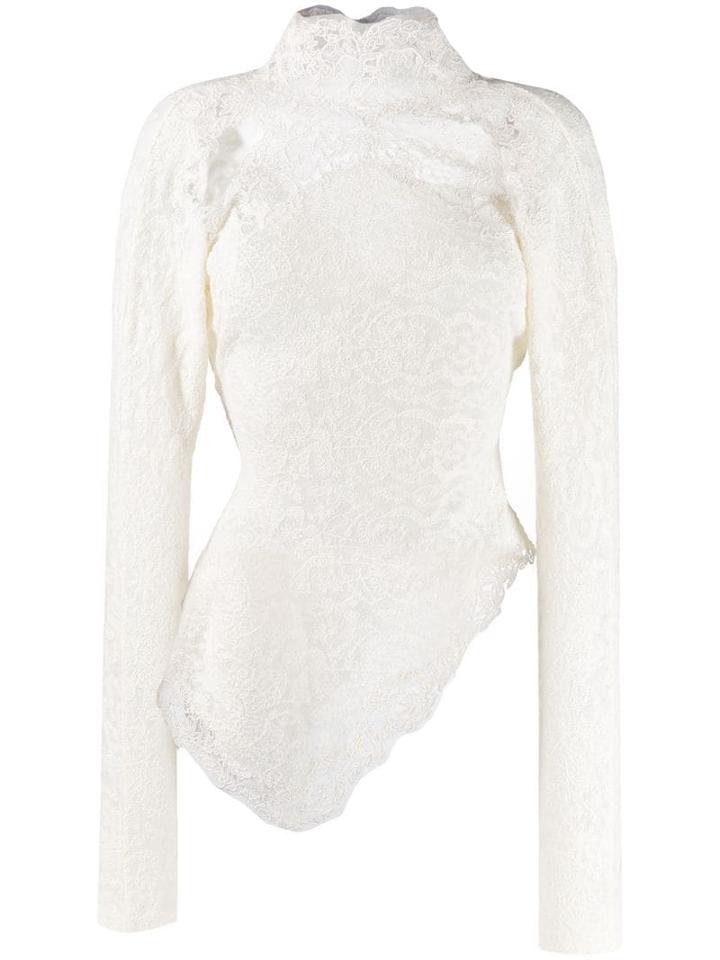 Ermanno Scervino Long-sleeved Lace Top - White