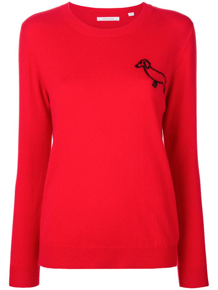 Chinti & Parker Dachsund Jumper - Red