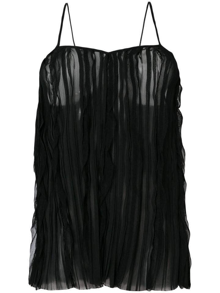 Romeo Gigli Vintage Pleated Top - Black