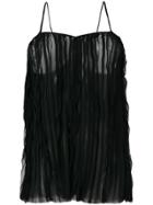 Romeo Gigli Vintage Pleated Top - Black