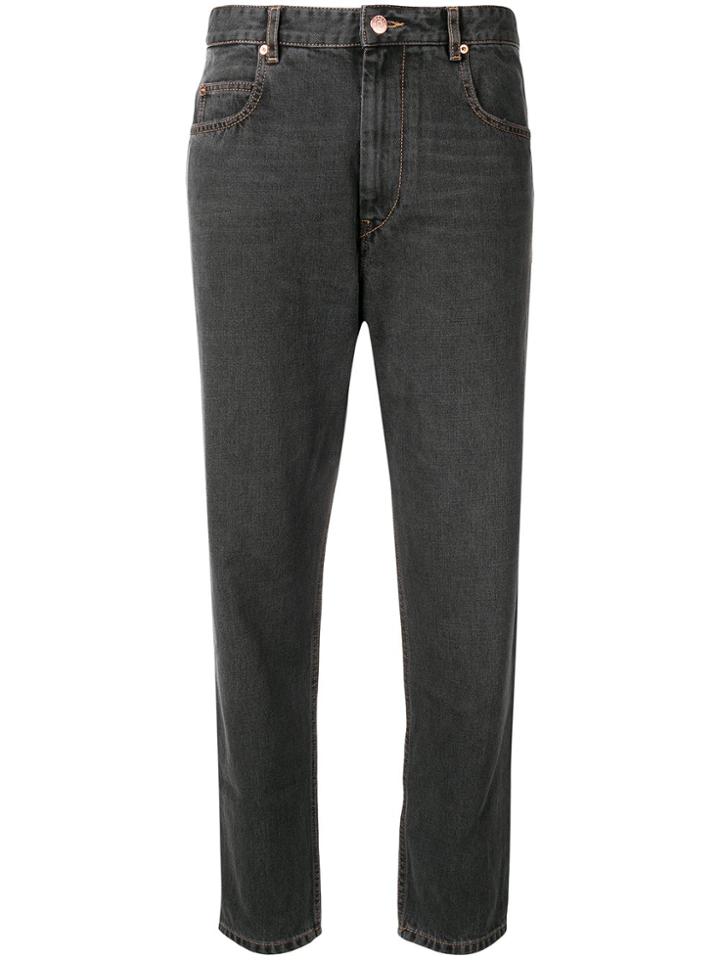 Isabel Marant Étoile Faded Boyfriend Jeans - Black