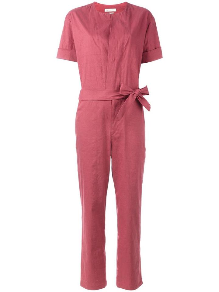 Isabel Marant Étoile Belted Jumpsuit, Women's, Size: 38, Pink/purple, Cotton/linen/flax/spandex/elastane