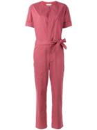 Isabel Marant Étoile Belted Jumpsuit, Women's, Size: 38, Pink/purple, Cotton/linen/flax/spandex/elastane