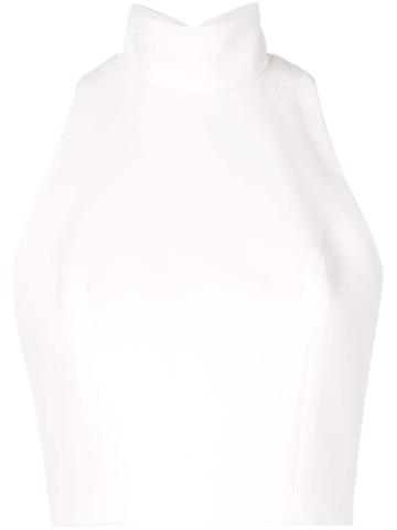 Azzi & Osta Ruffled Back Crop Top - White