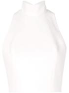 Azzi & Osta Ruffled Back Crop Top - White