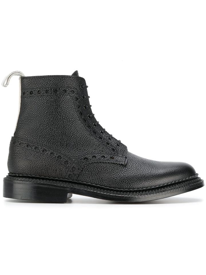 Neighborhood Lace-up Ankle Boots - Black