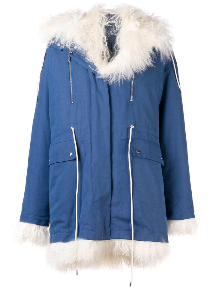 Calvin Klein 205w39nyc Fur Lined Coat - Blue