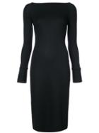Helmut Lang - Boat Neck Dress - Women - Nylon/wool - S, Black, Nylon/wool