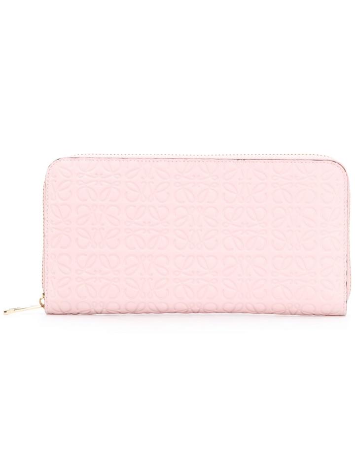 Loewe Embossed Wallet - Pink & Purple