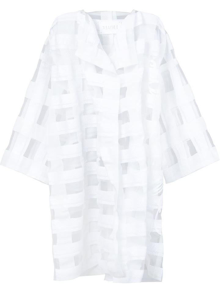 Xiao Li Sheer Checked Oversized Coat