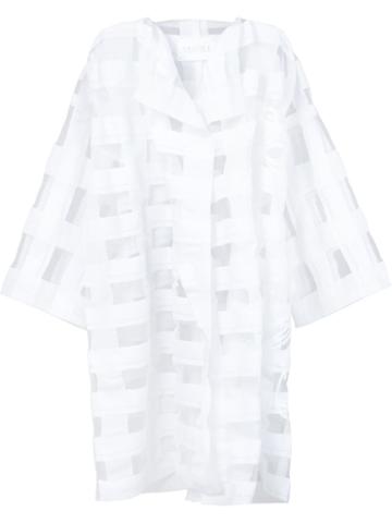 Xiao Li Sheer Checked Oversized Coat