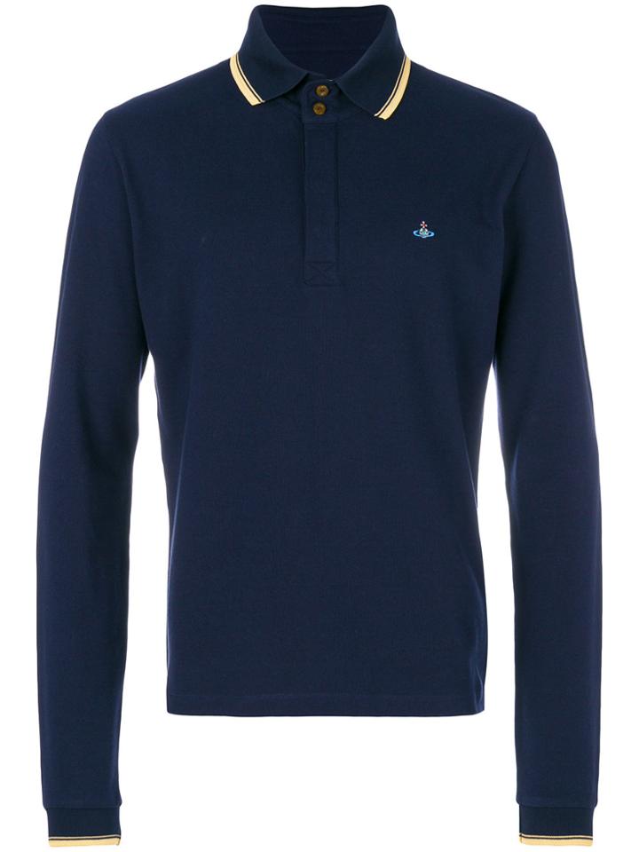 Vivienne Westwood Long Sleeved Polo Shirt - Blue