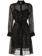 Karl Lagerfeld Leopard Jacquard Dress - Black