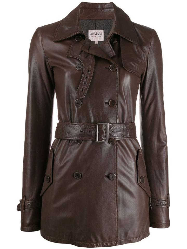 Giorgio Armani Pre-owned 1990's Double-breasted Jacket - Brown
