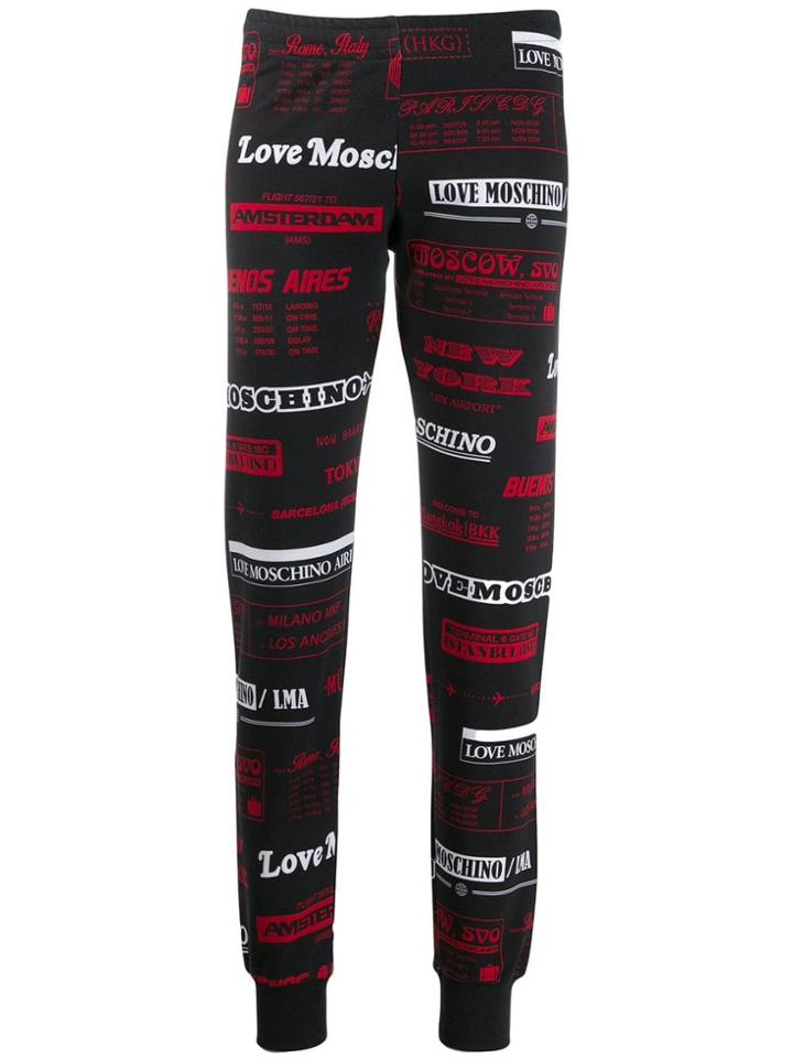 Love Moschino Logo Track Pants - Black