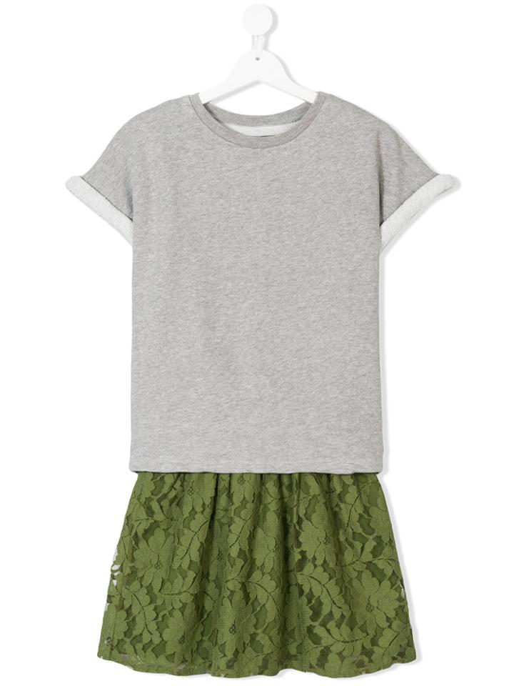 Bellerose Kids Lace T-shirt Dress - Grey