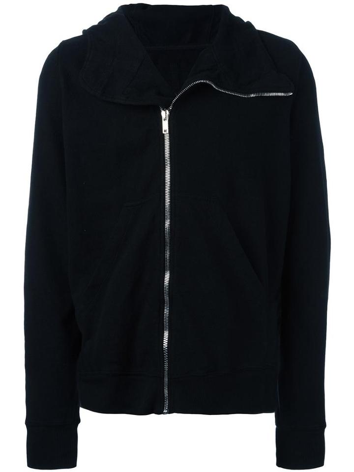 Rick Owens Drkshdw Fold Over Collar Hoodie, Men's, Size: Small, Black, Cotton