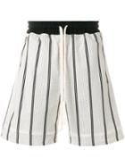Represent Pinstripe Baskeball Shorts - White